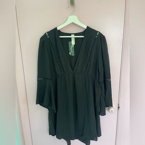 Black swimsuit coverup dress